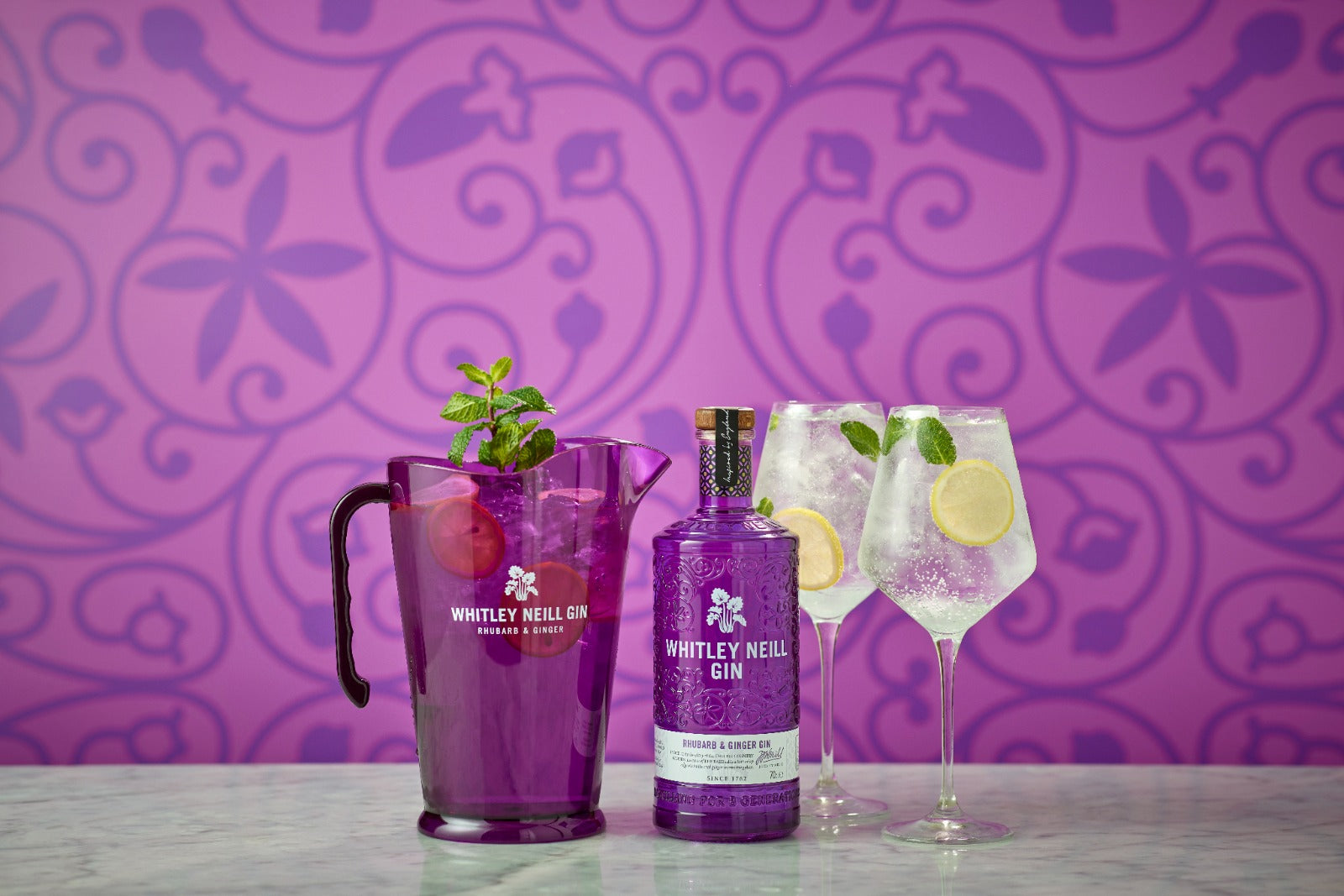 Rhubarb & Ginger Gin Whitley Neill, London